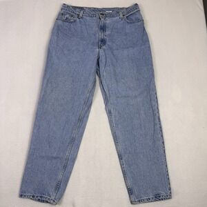 Vintage Levi's 550 Women's 16 Short Light Wash Tapered Leg Denim Mom Jeans 90s